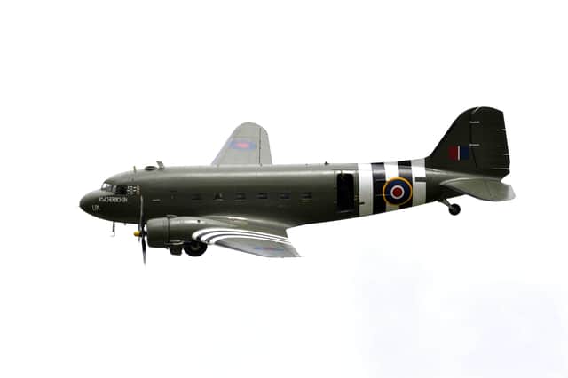 Battle of Britain Memorial Flight Dakota is set to head over Leeds this weekend. 