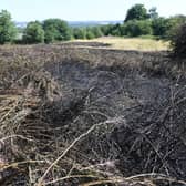 The fire broke out on Sunday evening.