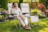 The SUNMER Zero Gravity Garden Loungers feature reclining positions, folding frames and integrated cup holders for comfortable outdoor use
