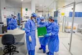 Healthcare workers wearing PPE during the Covid-19 pandemic