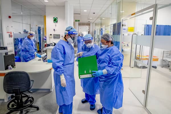 Healthcare workers wearing PPE during the Covid-19 pandemic