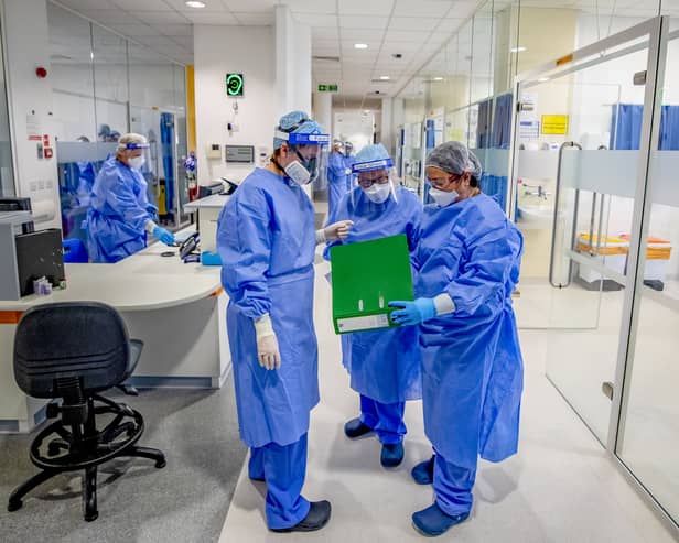Healthcare workers wearing PPE during the Covid-19 pandemic