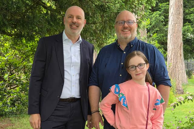 Mark Manning with Alex and Agnes.
