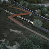 The proposed new railway bridge at Weldon Road, Castleford, would include pedestrian footpaths and cycleways