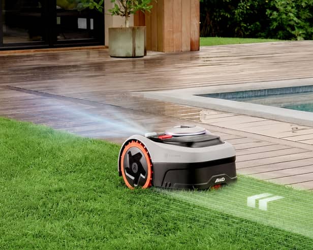 The Segway Navimow i205 AWD robotic lawn mower automatically maps and maintains lawns without boundary wires