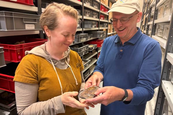 The remarkable Leeds fossil was found by Ru Smith of the Yorkshire Geological Society during a reconnaissance walk he was carrying out ahead of a planned field excursion in the north Leeds park.