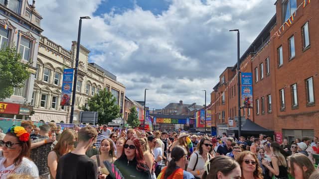Crowd on day one of Leeds Pride 2026