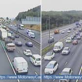 Queuing traffic on M62 on July 22, 2026