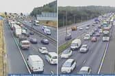 Queuing traffic on M62 on July 22, 2026