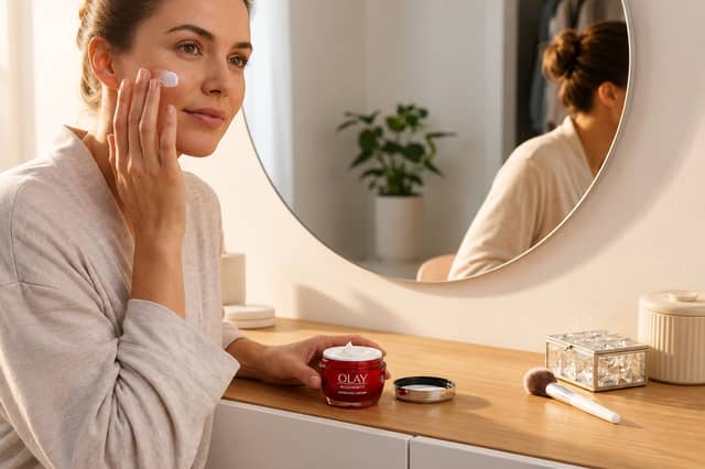 Olay's Regenerist Day Cream combines SPF30 protection with hydrating and firming skincare in one daily moisturiser.