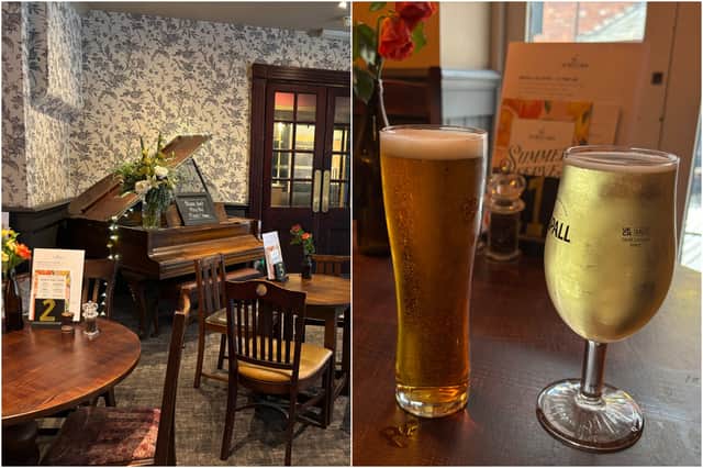 Inside, the pub is a charming gem.