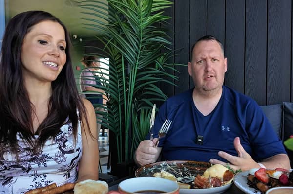Danny and Sophie Mei Lan Malin on their final date - a trip to Capri Cafe - before the birth of their son 