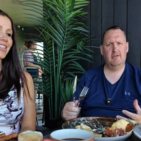 Danny and Sophie Mei Lan Malin on their final date - a trip to Capri Cafe - before the birth of their son 