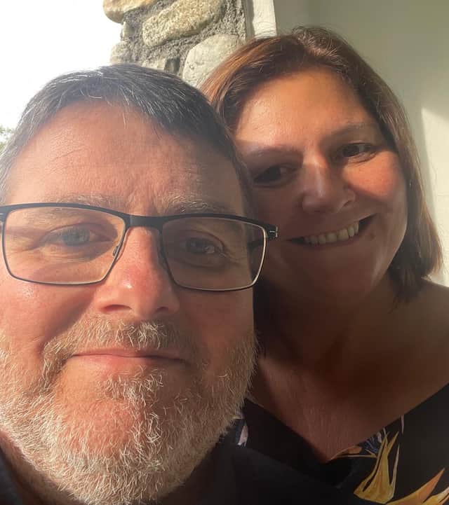 Amanda with her husband, Iain, whose unexpected death changed her life forever