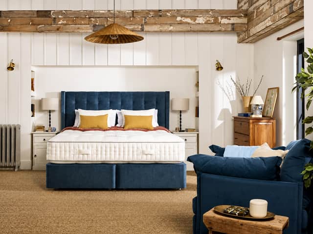 Discover handcrafted comfort with the Harrison Spinks Emerald mattress, featuring 16,500 award-winning springs.