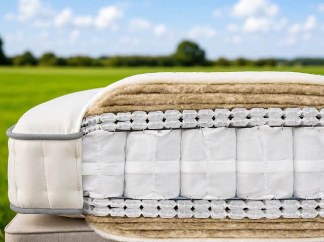 Inside the Harrison Spinks Jade 10,000 – natural British fibres, innovative spring technology and handcrafted comfort.