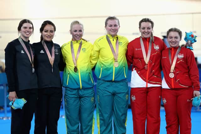 LAST TIME AROUND: Katy Marchant with her Commonwealths bronze of 2018.