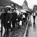 October 1986 and traders deliver a petition opposing council plans to redevelop Kirkgate Market.