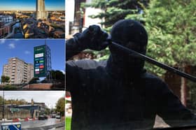 Where in Leeds have the most reports of burglaries been over the last 12 months? 