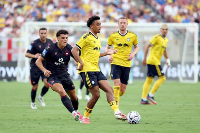 Leeds United prospect Jayden Lienou featured in the USA.