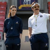 The fourth season of Ted Lasso sees the coach lead a women’s football team alongside Tanya Reynolds (Colin Hutton/Apple TV/PA)