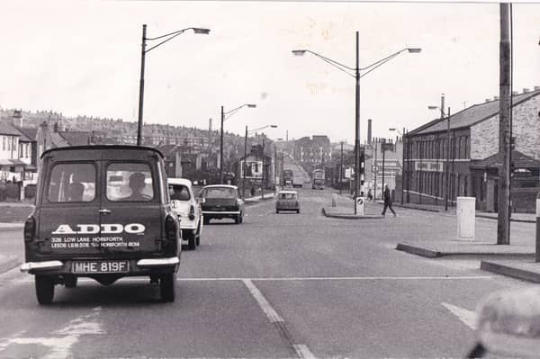 The Stanningley Road-Swinnow Lane junction in March 1971.