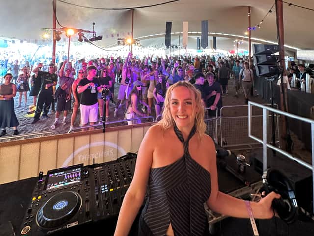 Rothwell DJ and University of Leeds student Amy Morris (AAMEE), who was named national winner of the Thatchers Juicy Sounds competition.