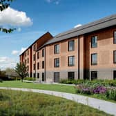 A computer-generated image showing how part of the housing development proposed for the former Kingsdale Court site in Seacroft could look