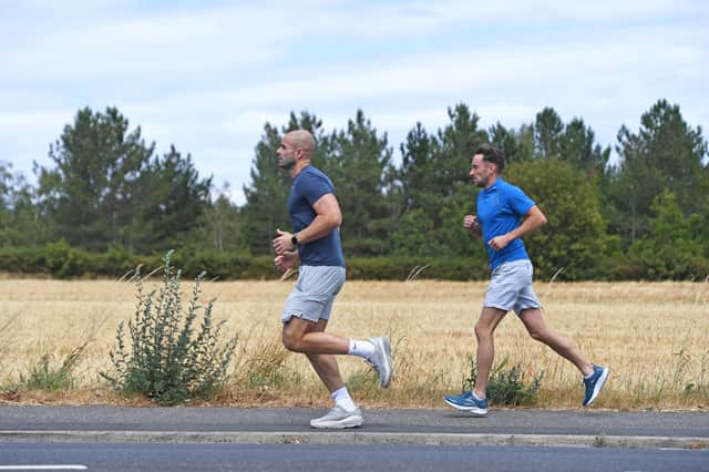 Stephen Chandler and Callum Franks are taking on the Lisbon Marathon in October to raise money for Normanton Sports Acro