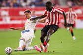 IMMEDIATE PRAISE: For Tarik Muharemovic, left, from Leeds United teammate Lukas Nmecha.