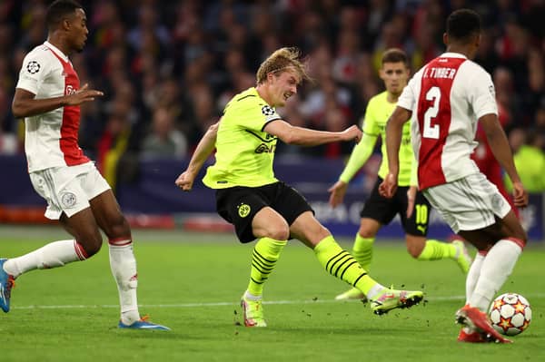 FACTOR: Borussia Dortmund's 4-0 defeat at Ajax in the Champions League clash of October 2021, above, for Leeds United transfer target Julian Brandt, centre, joining the Dutch giants.