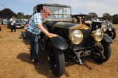 John Heagney keeps the 1914  Rolls Royce Silver Ghost clean  owned by his cousin Frances Dodd.