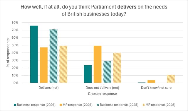 Business leaders believe Parliament delivers more than MPs do