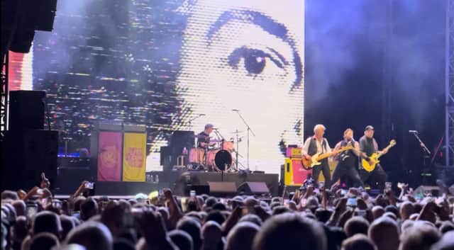 Sex Pistols deliver anarchy to a packed Scarborough Open Air Theatre.