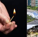 Where in Leeds have the most reports of criminal damage and arson been over the last 12 months?  