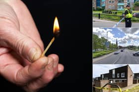 Where in Leeds have the most reports of criminal damage and arson been over the last 12 months?  