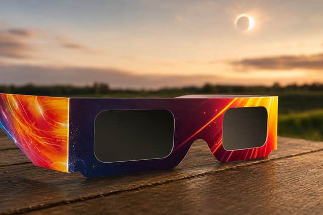 Solar eclipse glasses are available  ahead of the August 12 UK eclipse