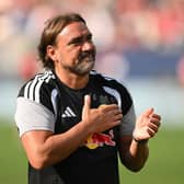 Daniel Farke enjoyed a moment with the Leeds United fans after victory against Liverpool.