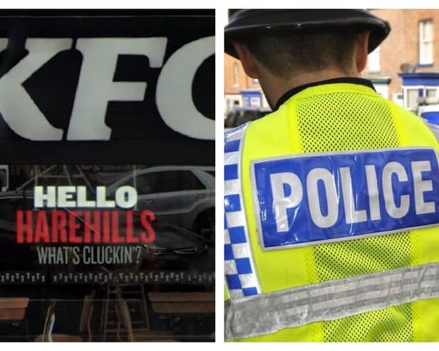 Armed officers were deployed to the KFC on Roundhay Road.