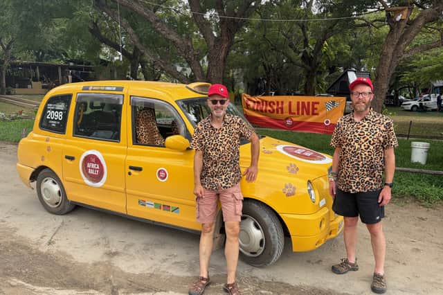 Greg and Andy travelled 5,000km across sub-Saharan Africa in a yellow taxi