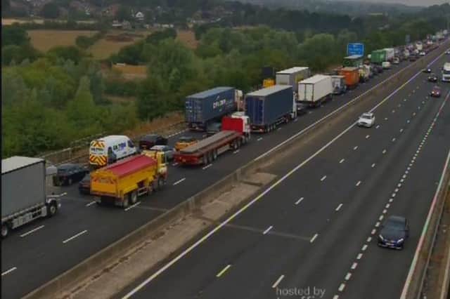 Drivers are facing continued delays on the M1 northbound near Wakefield this morning.
