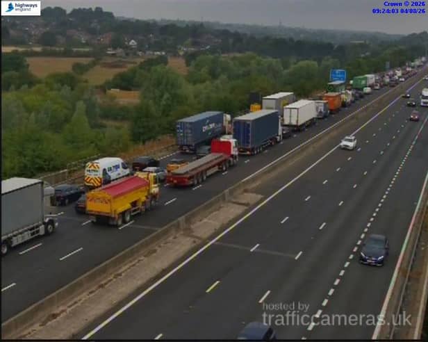 Drivers are facing continued delays on the M1 northbound near Wakefield this morning.