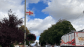 St George's flag on display on Leeds Road, Outwood, Wakefield, in September last year.