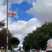 St George's flag on display on Leeds Road, Outwood, Wakefield, in September last year.