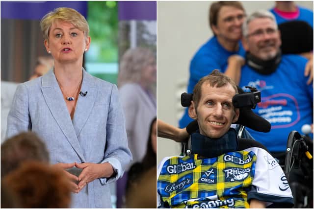 Health Secretary Yvette Cooper praised the work of Rob Burrow, as she announced new fast-track support for patients with motor neurone disease