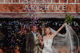 A happy couple celebrating at Archive in West Leeds. The Kirkstall Road venue is launching its first wedding giveaway.