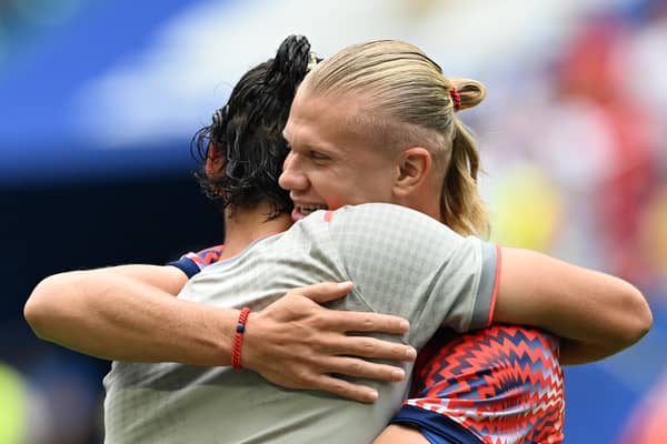 MESSAGE: From Erling Haaland to Leeds United's new record signing James Trafford, the pair embracing at this summer's World Cup where England took on Norway.