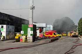 Fire at waste management site in Stourton
