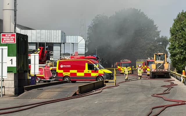 Fire at waste management site in Stourton