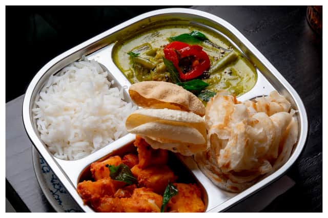 The new lunch thali offers an "affordable introduction to Kerala cuisine"
